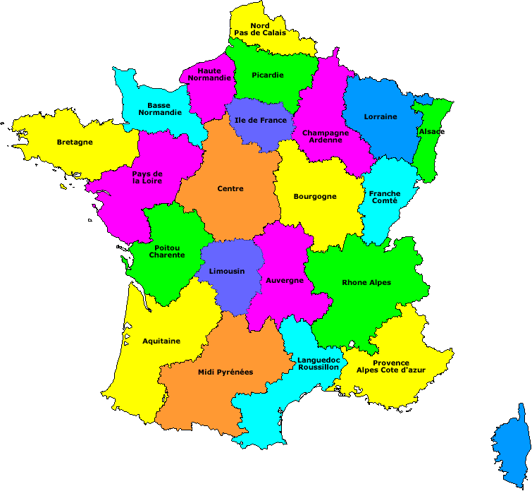 France carte région